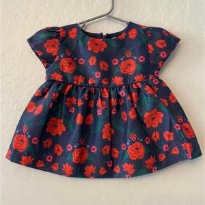 Gymboree navy floral dress with velvet bloomers size 3T